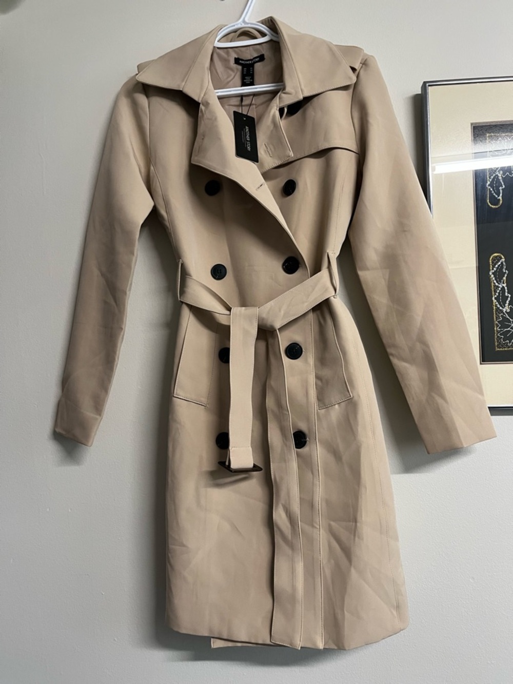 BeigeTrench Coat with Belt